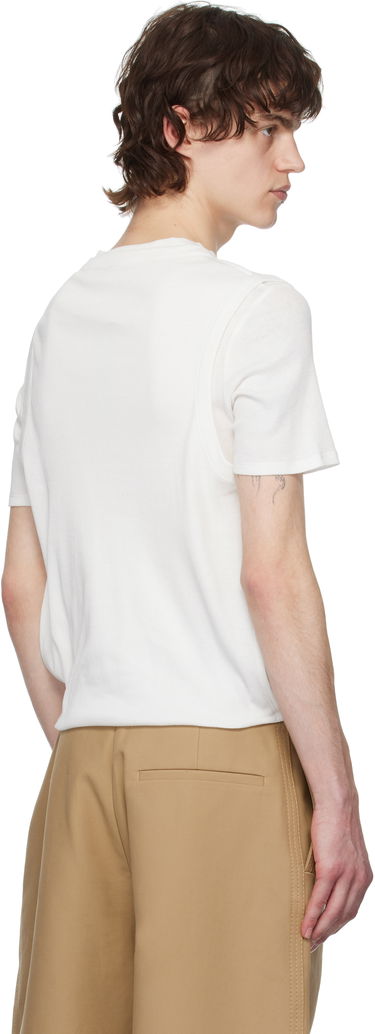 Crop Top Eckhaus Latta Eckhaus Latta Flip Cropped T-Shirt Biela | 1204-EL-PS25-CH - CHALK, 2