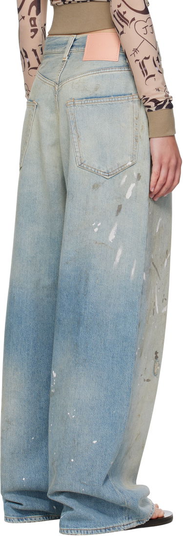 Džínsy Acne Studios Acne Studios U Paint Splatter Jeans Modrá | C00091-, 2