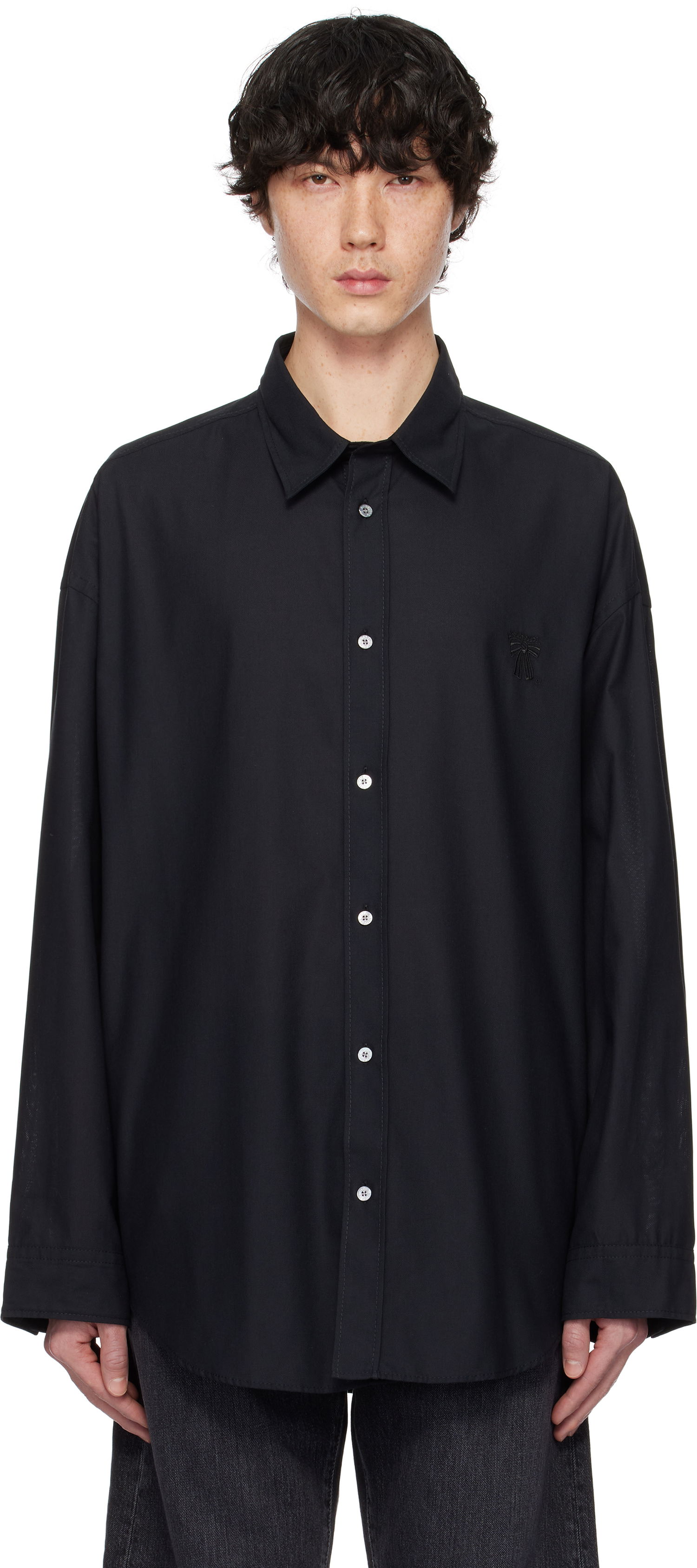 Košeľa Acne Studios Acne Studios Button-Up Shirt Čierna | BB0599-, 0