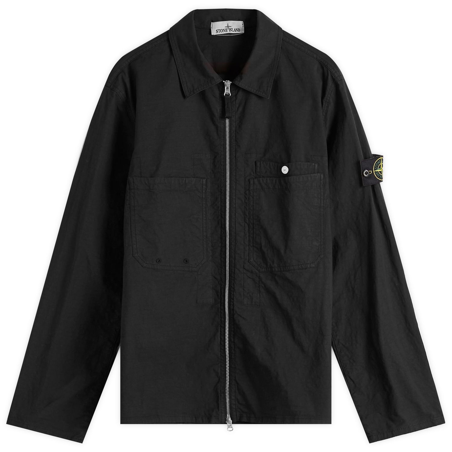 Vetrovka Stone Island Stretch Ripstop-TC Shirt Jacket, Size Large Čierna | K1S151200012-V0029, 0