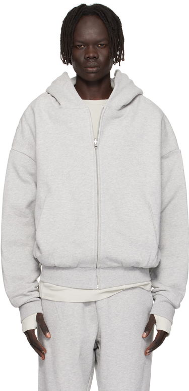 Mikina Entire Studios Entire Studios Thermal Zip-Up Hoodie Šedá | ES2488SI, 0