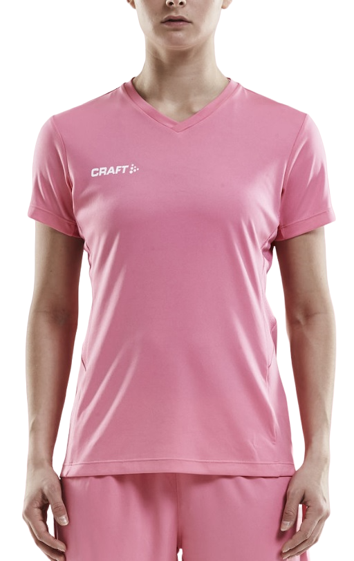 Tričko Craft Solid V-Neck T-Shirt Ružová | 1905566-1471