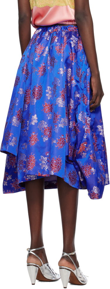 Sukňa Comme des Garçons Comme des Garçons Jacquard Pattern Midi Skirt Modrá | GO-S002-051-1, 2