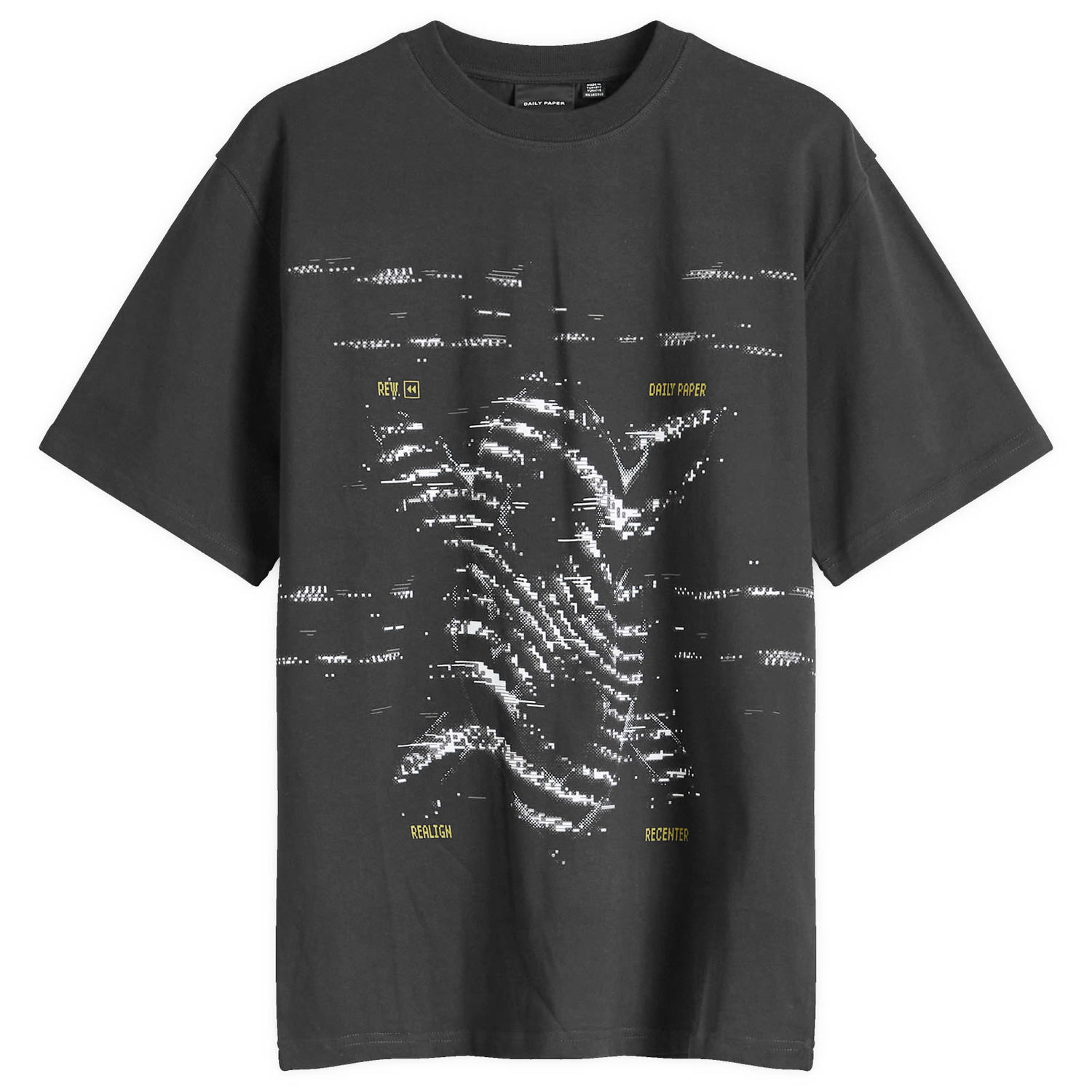 Tričko DAILY PAPER Rewind T-Shirt Čierna | 2421085, 0