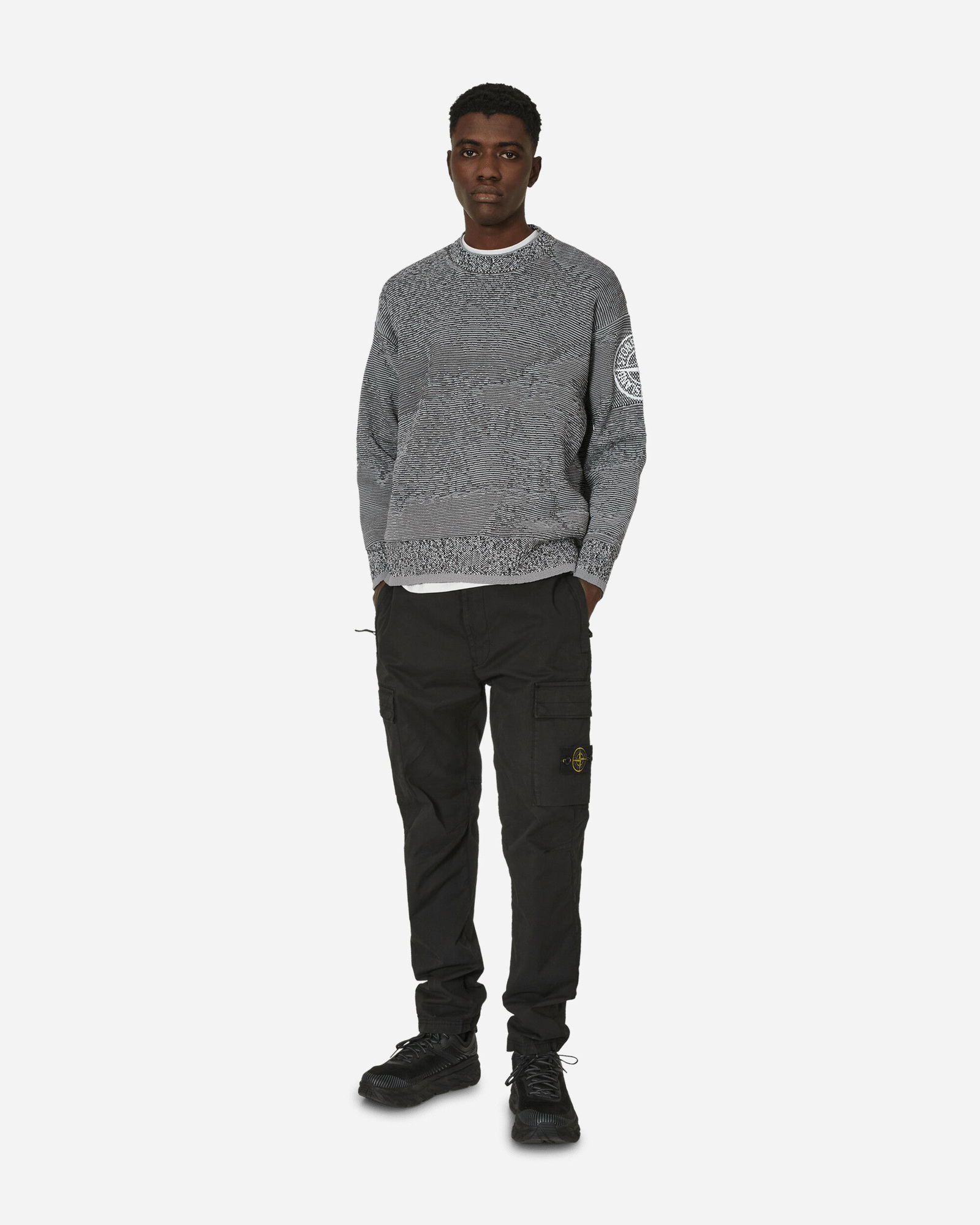 Cotton Nylon Mock Neck Sweater