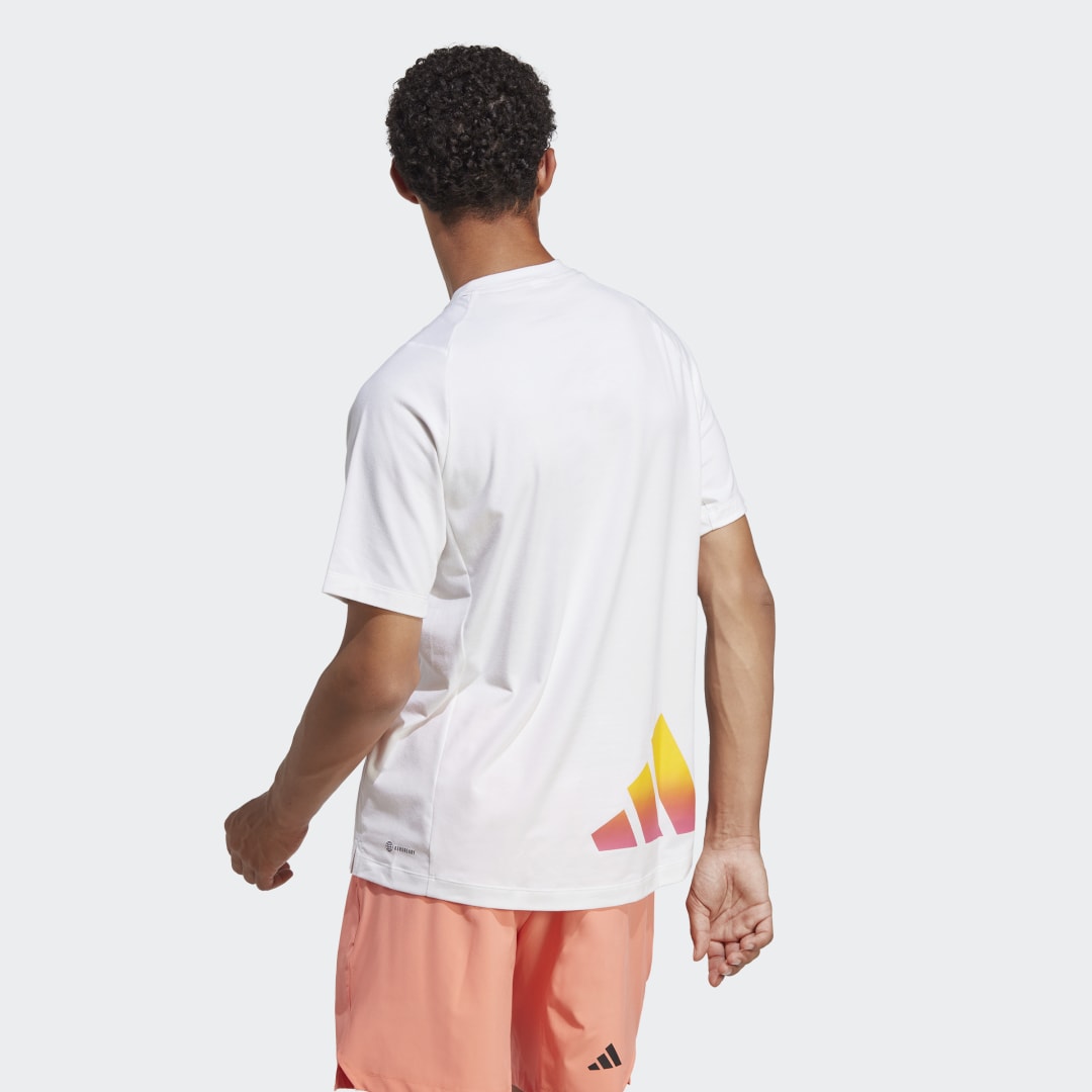 Tričko adidas Performance Train Icons 3 Bar Training Biela | IC5491, 1