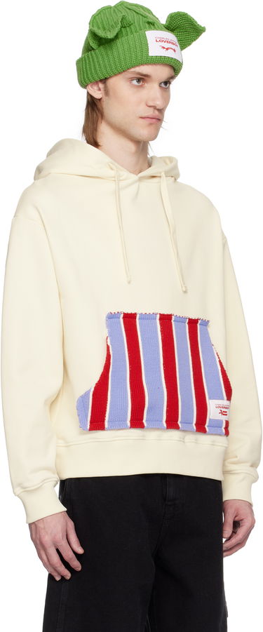 Mikina Charles Jeffrey Loverboy Charles Jeffrey LOVERBOY Knit Patch Rabbit Ears Hoodie Biela | 54100901, 1