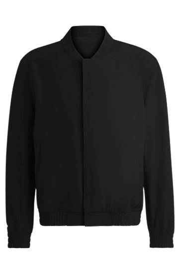 Bomber bunda BOSS Performance-Stretch Twill Bomber Jacket Čierna | 50531284, 0