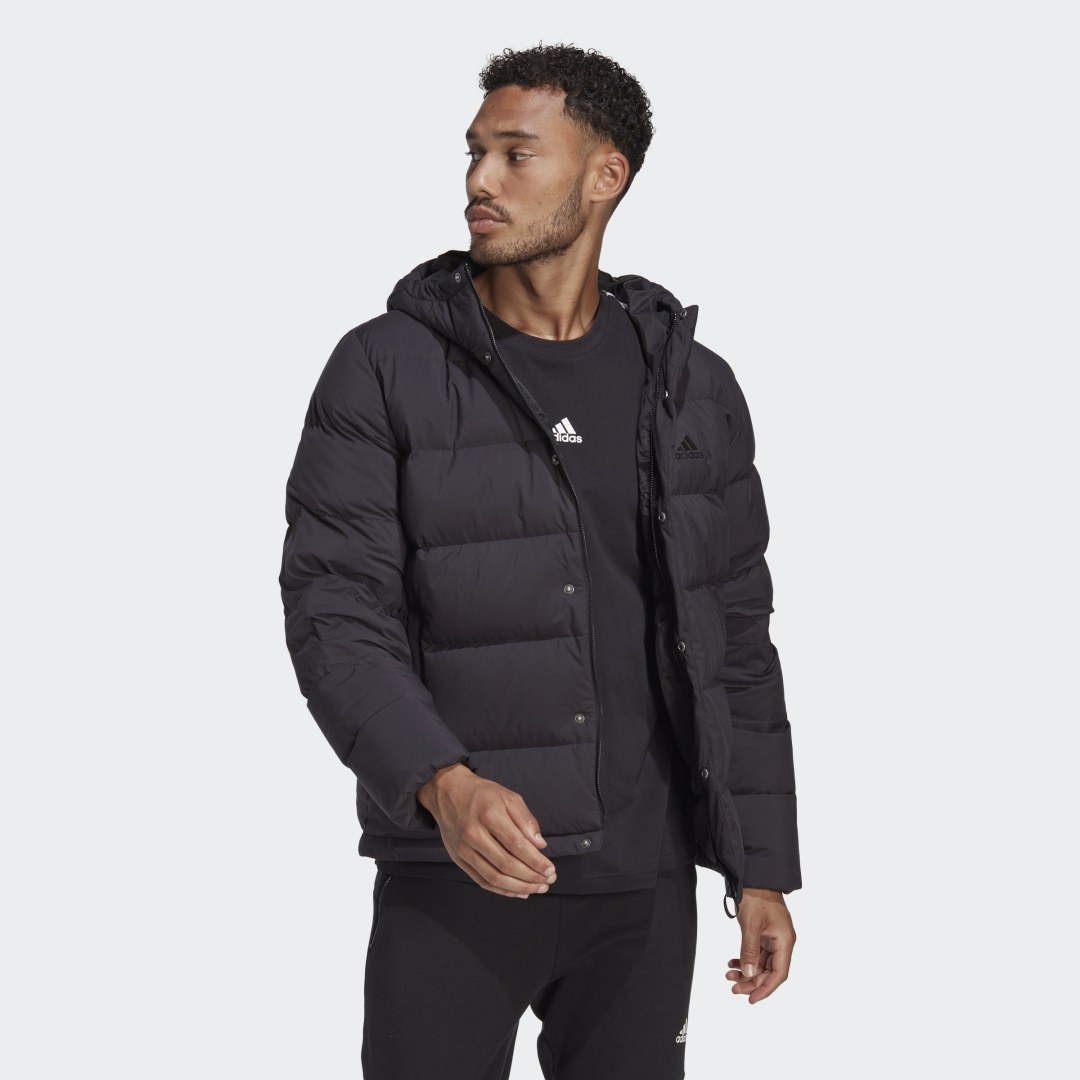 Prešívaná bunda adidas Originals Helionic Hooded Down Jacket Čierna | HN5640, 1