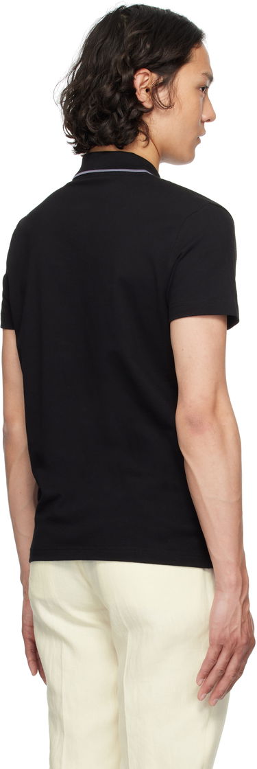 Polo tričko Paul Smith PS Paul Smith Stretch-Cotton Button-Front Polo Čierna | M2R-787Y-P21511-79, 2