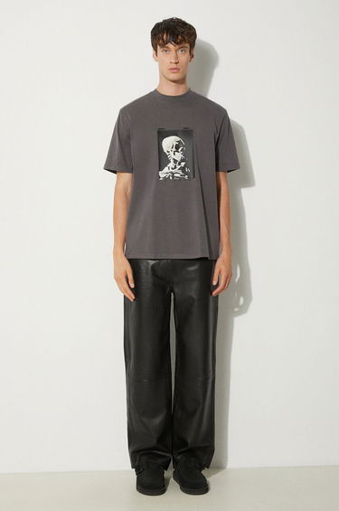 Tričko Stampd Skeleton Garment Dye Relaxed T-Shirt With Print Šedá | SLA.M3247TE.DKG, 1