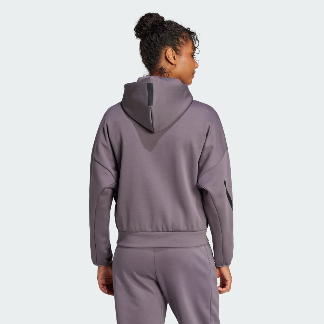 Mikina adidas Performance Z.N.E. Full-Zip Training Hoodie Fialová | JD5985, 1