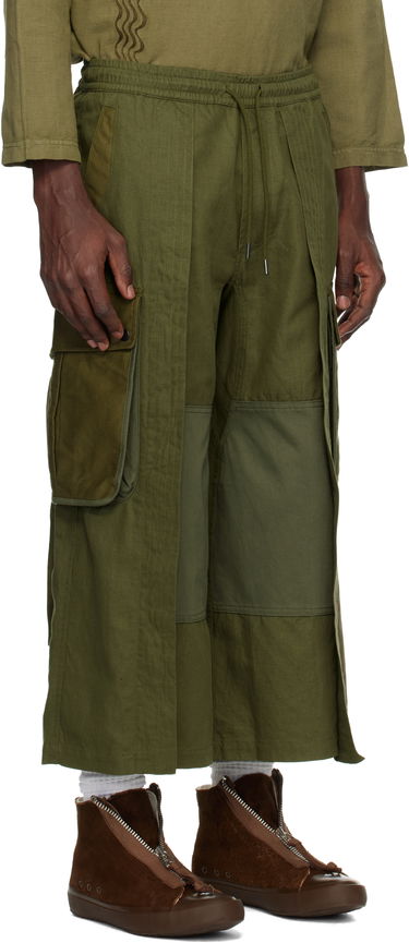 Cargo nohavice Maharishi Maharishi M42 Hakama Cropped Cargo Pants Zelené | 6052, 1