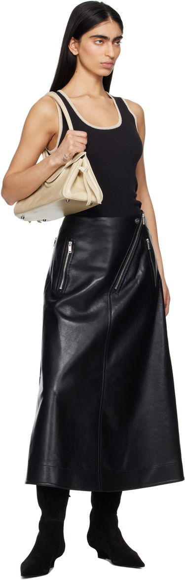 Sukňa Nanushka Nanushka Aleka Regenerated Leather Midi Skirt Čierna | NW25RSSK13899, 3