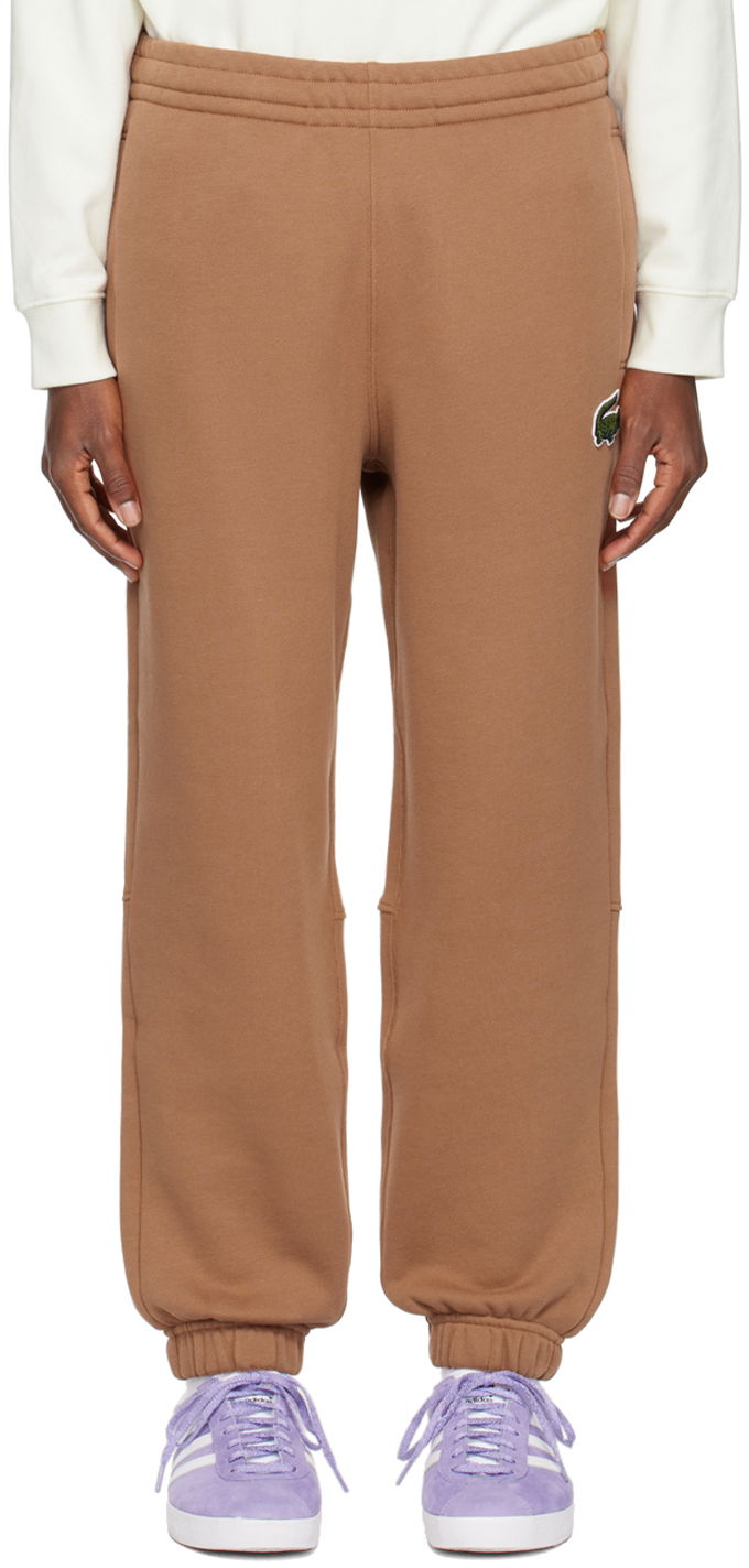 Tepláky Lacoste Embroidered Lounge Hnedá | XH0075, 0
