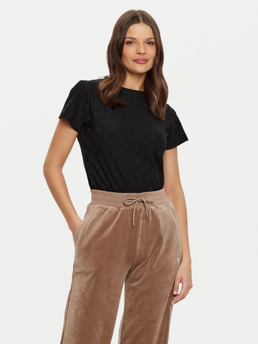 Tričko GUESS Guess Monica Short Sleeve T-Shirt Čierna | V5RI02KCLG2-P9ZV, 3