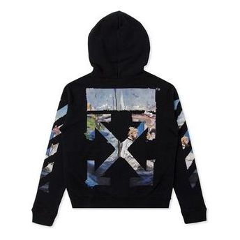 Mikina Off-White Off-White Diagonal Arrows Print Hoodie Čierna | OMBE001R190030121088, 0