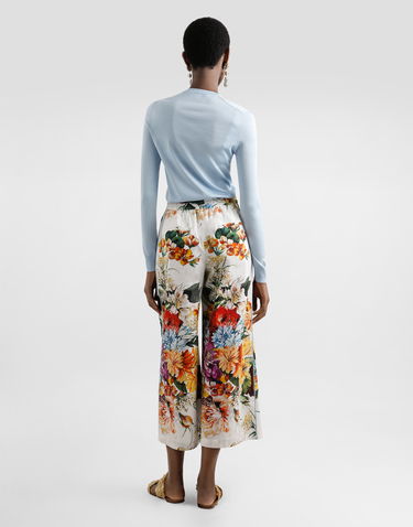 Sveter Dolce & Gabbana Dolce & Gabbana Silk Pullover with Flower Brooch Modrá | FXX48ZJBSO1B1581, 2