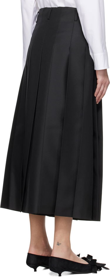 Nohavice Comme des Garçons Comme des Garçons Gabardine Pleated Cropped Trousers Čierna | GO-P009-S25, 2