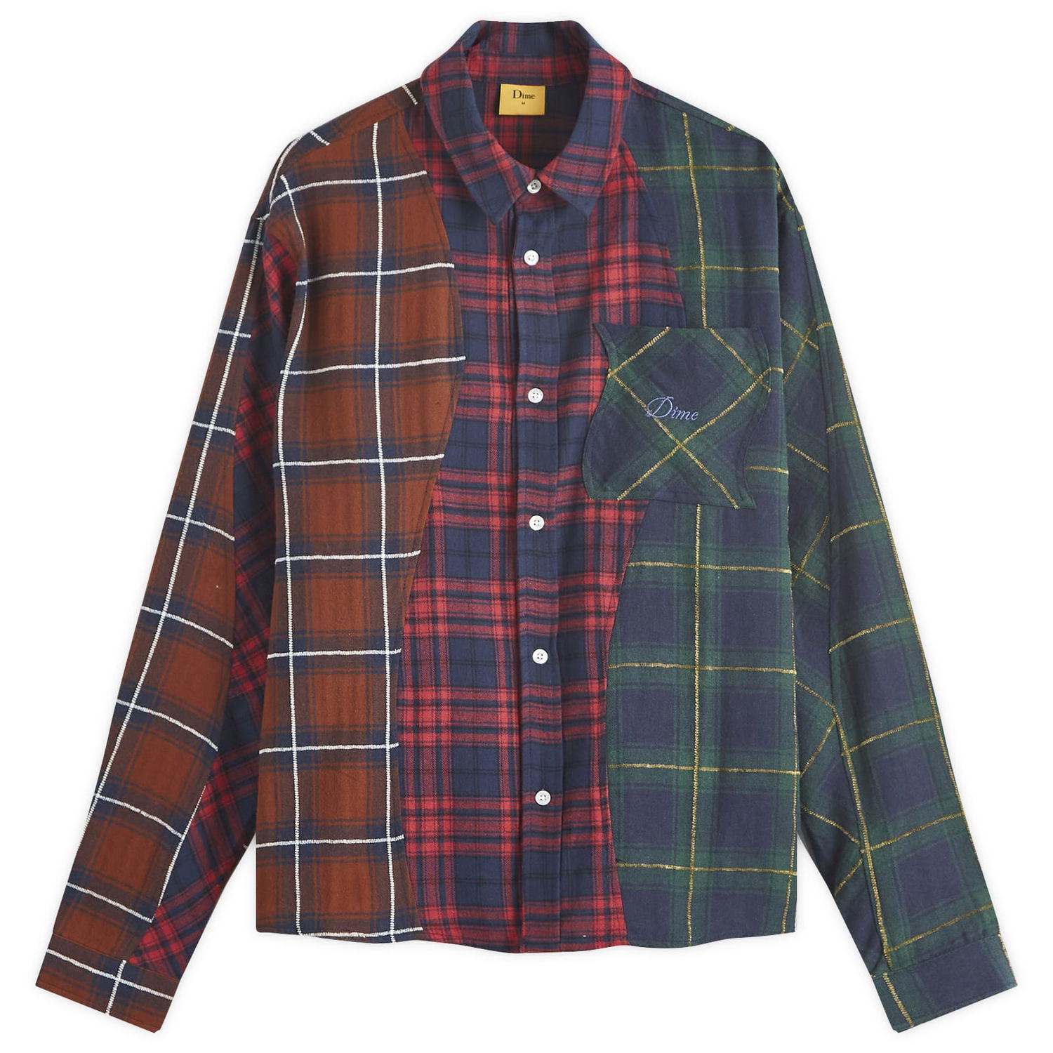 Košeľa Dime Triple Plaid Shirt Rôznofarebný | DIMEHO249MUL, 0