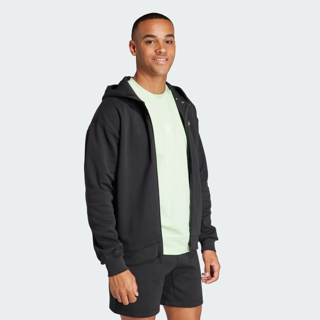 Mikina adidas Performance Future Icons Badge Sportswear Full Zip Hoodie Čierna | IN3305, 1