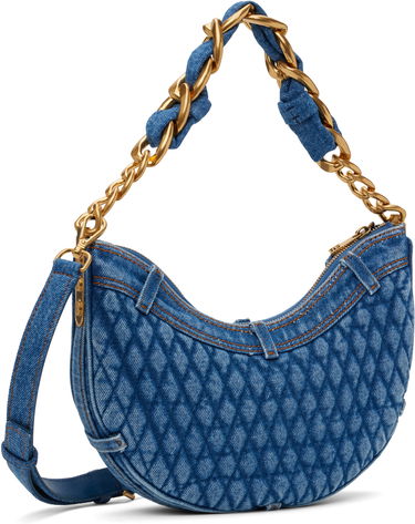 Kabelka Balmain Balmain 1945 Soft Moon Denim Shoulder Bag Modrá | EN1BQ954TTSD, 2