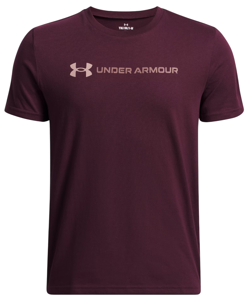 Tričko Under Armour Logo Wordmark Short Sleeve T-Shirt Vínová | 1389963-600