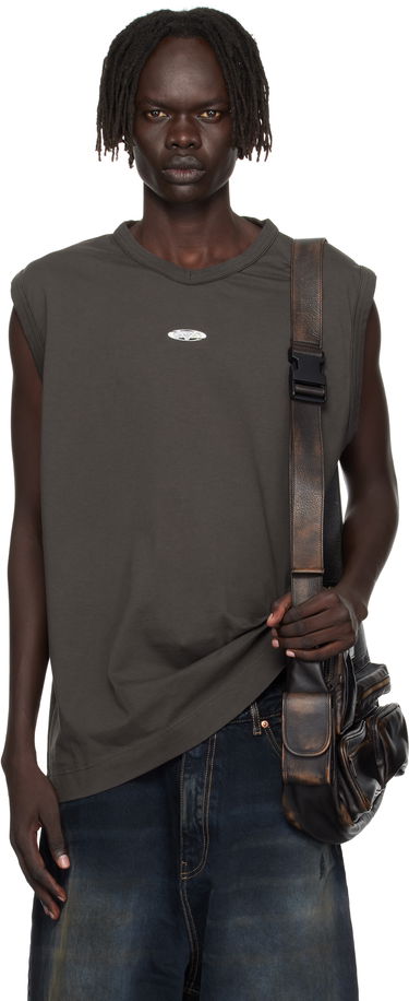 Tielko VETEMENTS Vetements Oval Logo Jersey Tank Top Šedá | UH76TR550C, 0