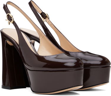 Tenisky a topánky Gianvito Rossi Bessie Slingback Platform Heels Hnedá | G95569-70RIC-NUI, 3