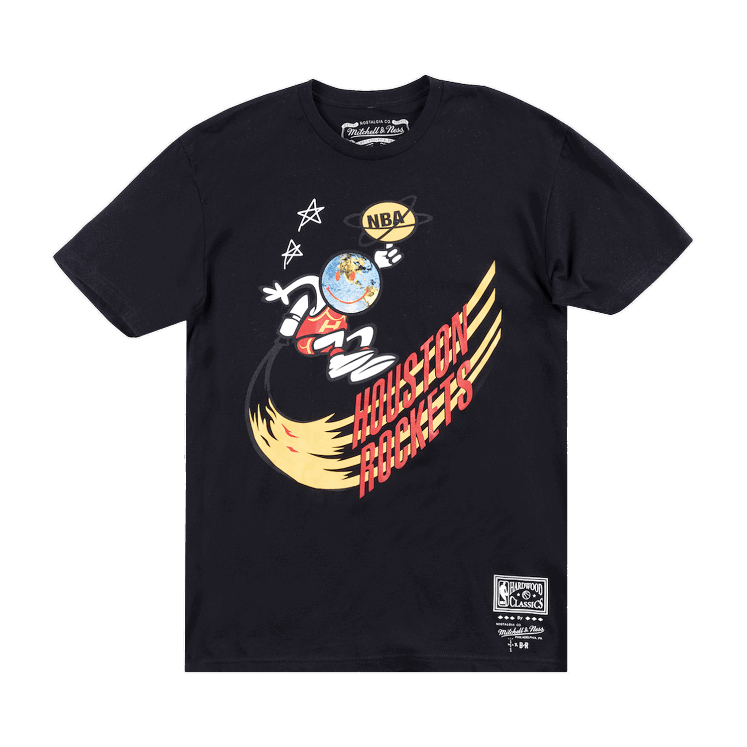 Tričko Cactus Jack by Travis Scott BR x Mitchell & Ness x Rockets T-Shirt Čierna | BMTRMM19094 HROBLCK, 0