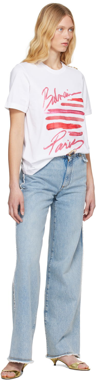Džínsy Balmain Balmain Straight-Leg Jeans Modrá | EF0MI050DF75, 3