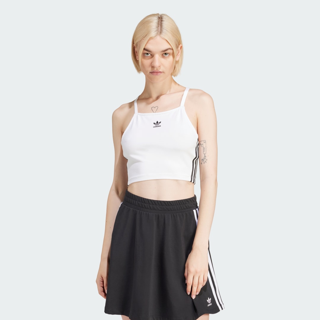 Crop Top adidas Originals Adicolor 3-Stripes Crop Top Biela | IN8377, 1