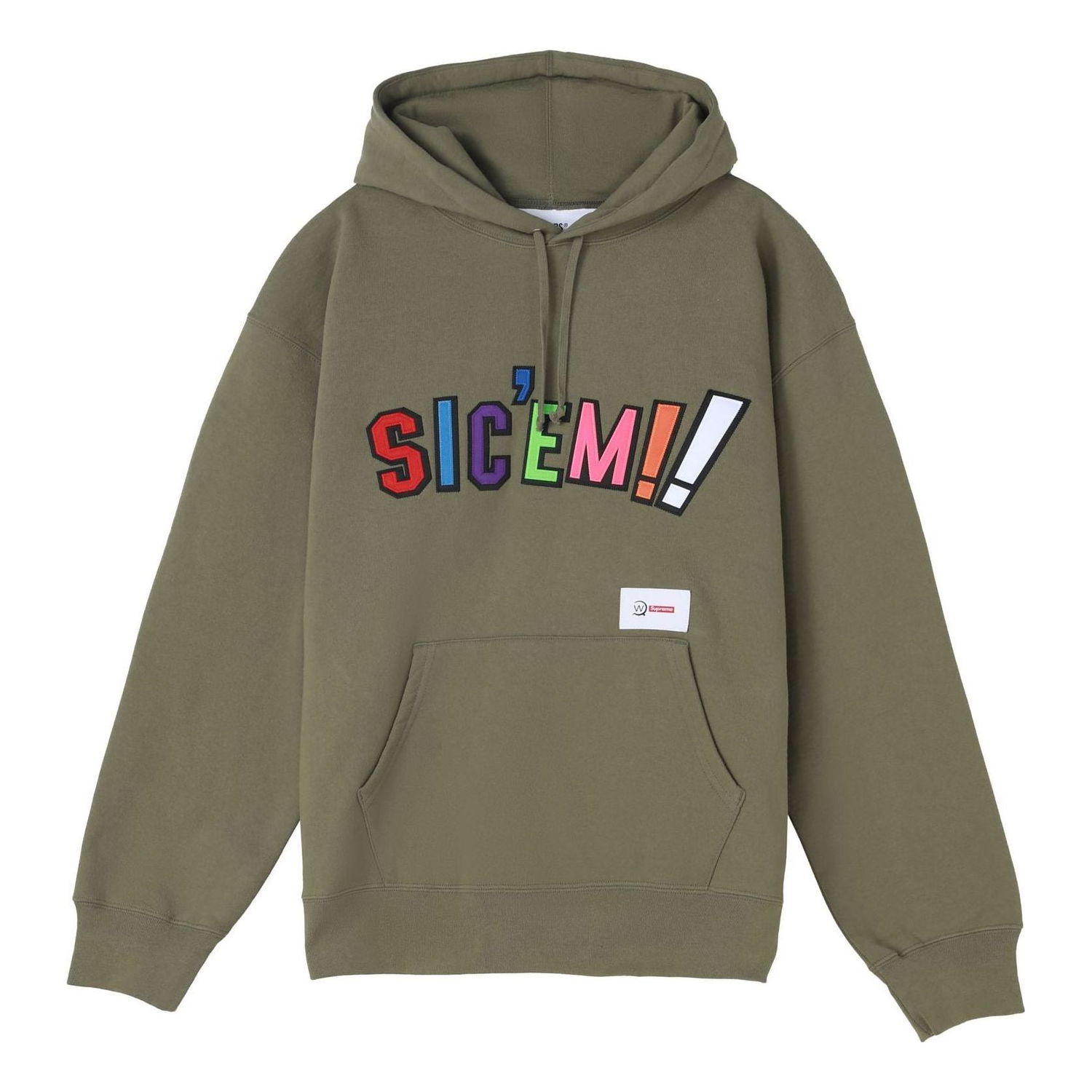 Mikina Supreme Supreme x WTAPS Sic'em! Graphic Print Hoodie Zelené | SUP-FW21-340, 0