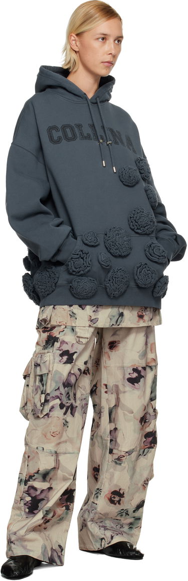 Mikina Collina Strada Collina Strada Embroidered Rosette Hoodie Šedá | XX8003, 3