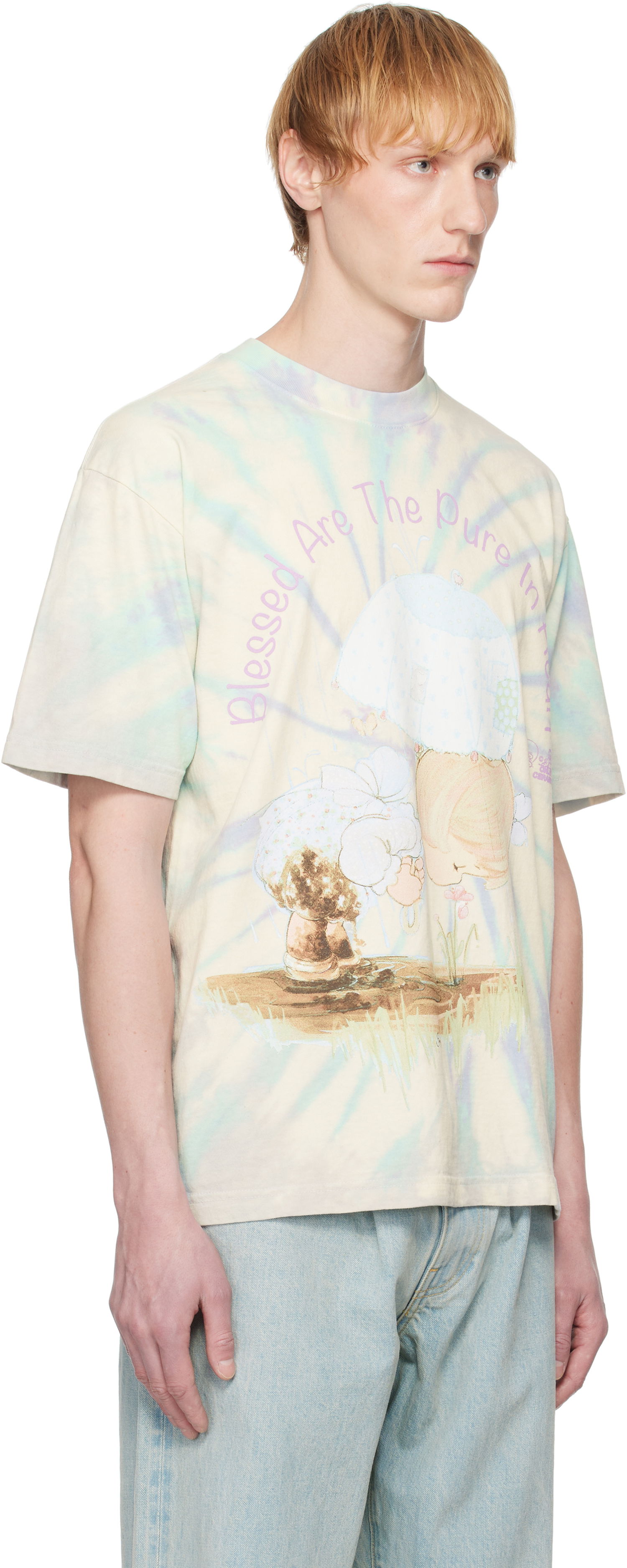 Tričko Online Ceramics Online Ceramics Precious Moments 'Blessed Are The Pure In Heart' Tie-Dye T-Shirt Žltá | Blessed Tie-Dye SS Tee, 1