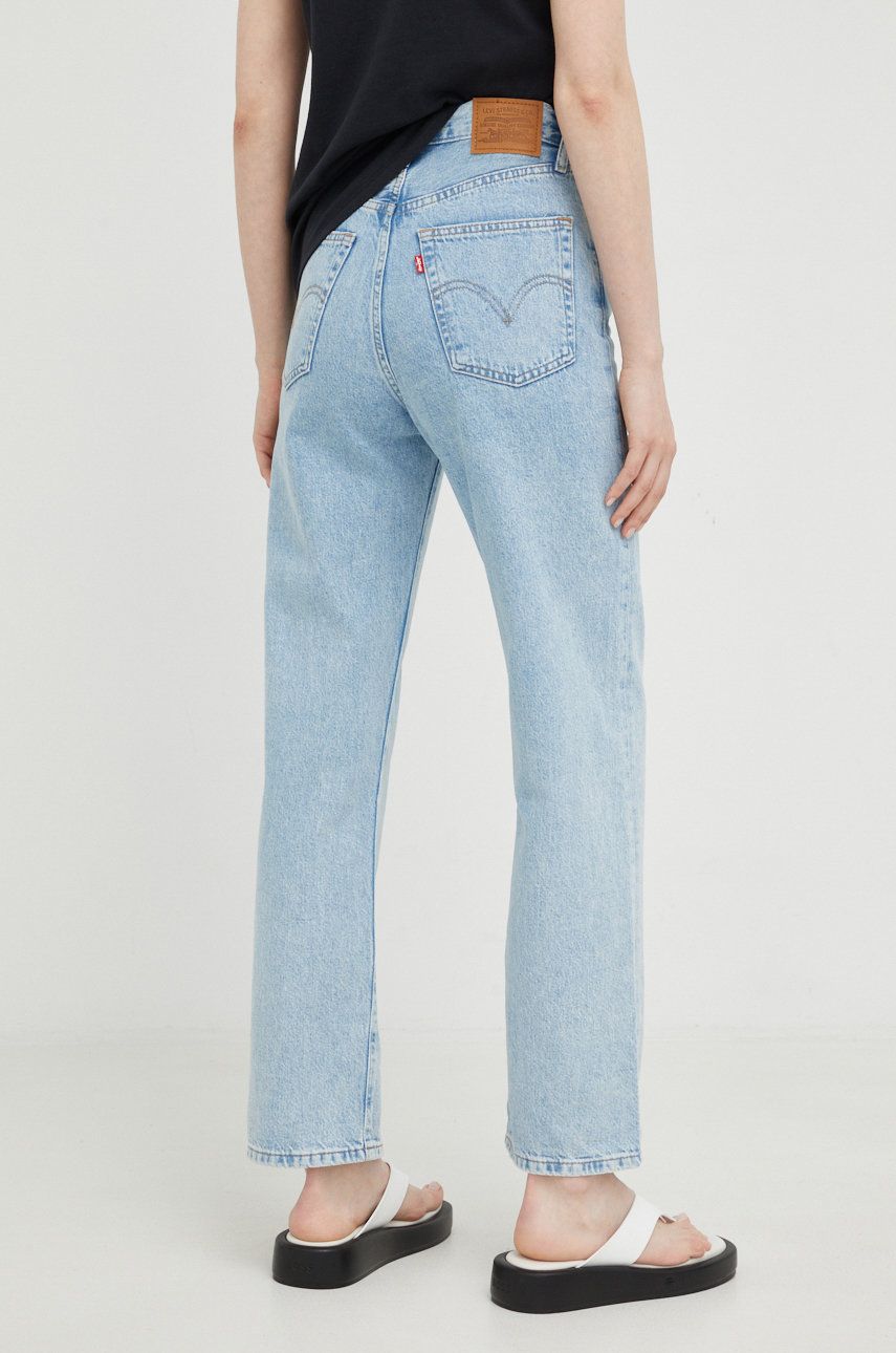 Džínsy Levi's Ribcage High Rise Straight Leg Jean Middle Road Modrá | 72693-0055, 0