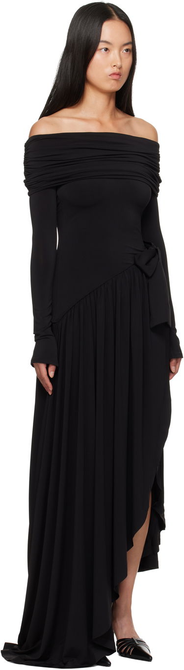 Šaty GUIZIO Guizio Lola Off-The-Shoulder Maxi Dress Čierna | F24407K012, 1