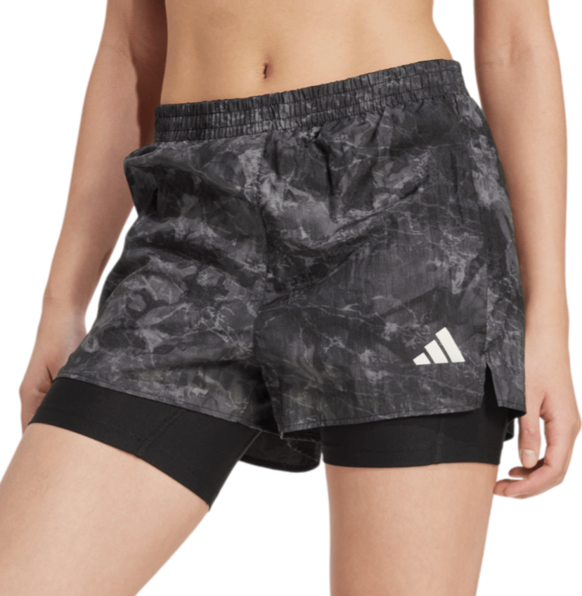 Šortky adidas Originals Own the Run Spray Dye 2-in-1 Shorts Čierna | jl8718