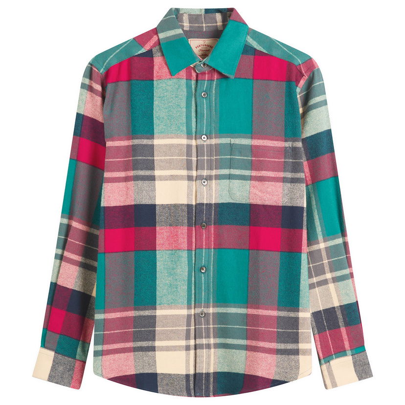 Košeľa Portuguese Flannel Tintor Flannel Check Shirt Rôznofarebný | AW25074-GRN