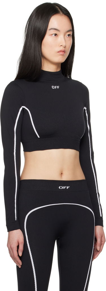 Crop Top Off-White Off-White Stamp Seamless Crop Top Čierna | OWVB046C99KNI0021001, 1