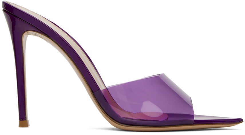 Tenisky a topánky Gianvito Rossi Elle 105 Transparent Strap Heels Fialová | G11900.15RIC.GSV, 0