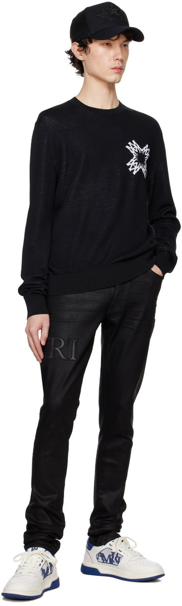 Sveter AMIRI AMIRI MA Quad Crewneck Sweater Čierna | AMKNCW1066, 3