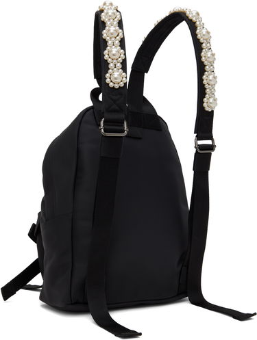Batoh Simone Rocha Simone Rocha Beaded Utility Bow Backpack Čierna | BAG179TB 0761, 2