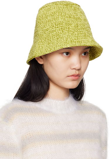 Klobúk BY FAR BY FAR Robbie Crochet Bucket Hat Zelené | 23SSROBAPLCOTME, 1