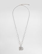 Fine Link Necklace With Rhinestone DG Logo