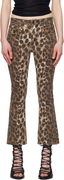 R13 Leopard Print Kick Fit Jeans