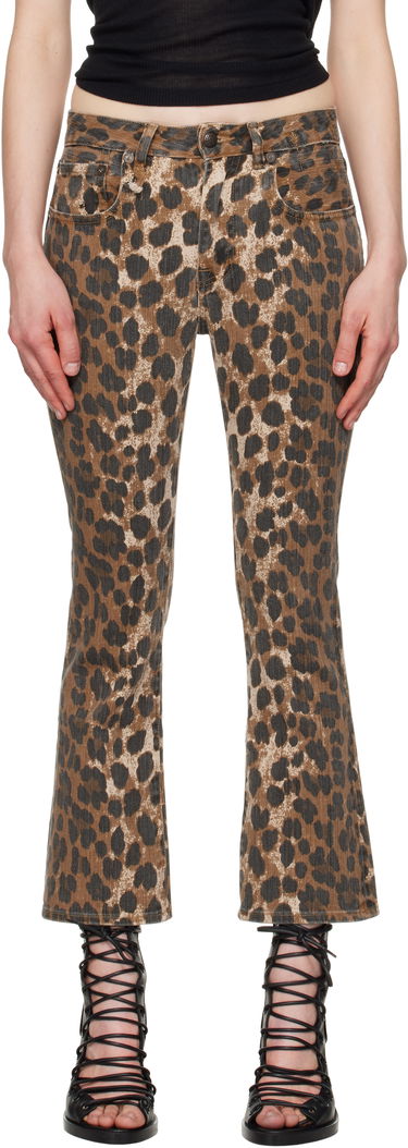 Džínsy R13 R13 Leopard Print Kick Fit Jeans Hnedá | R13W0009-D278A, 0
