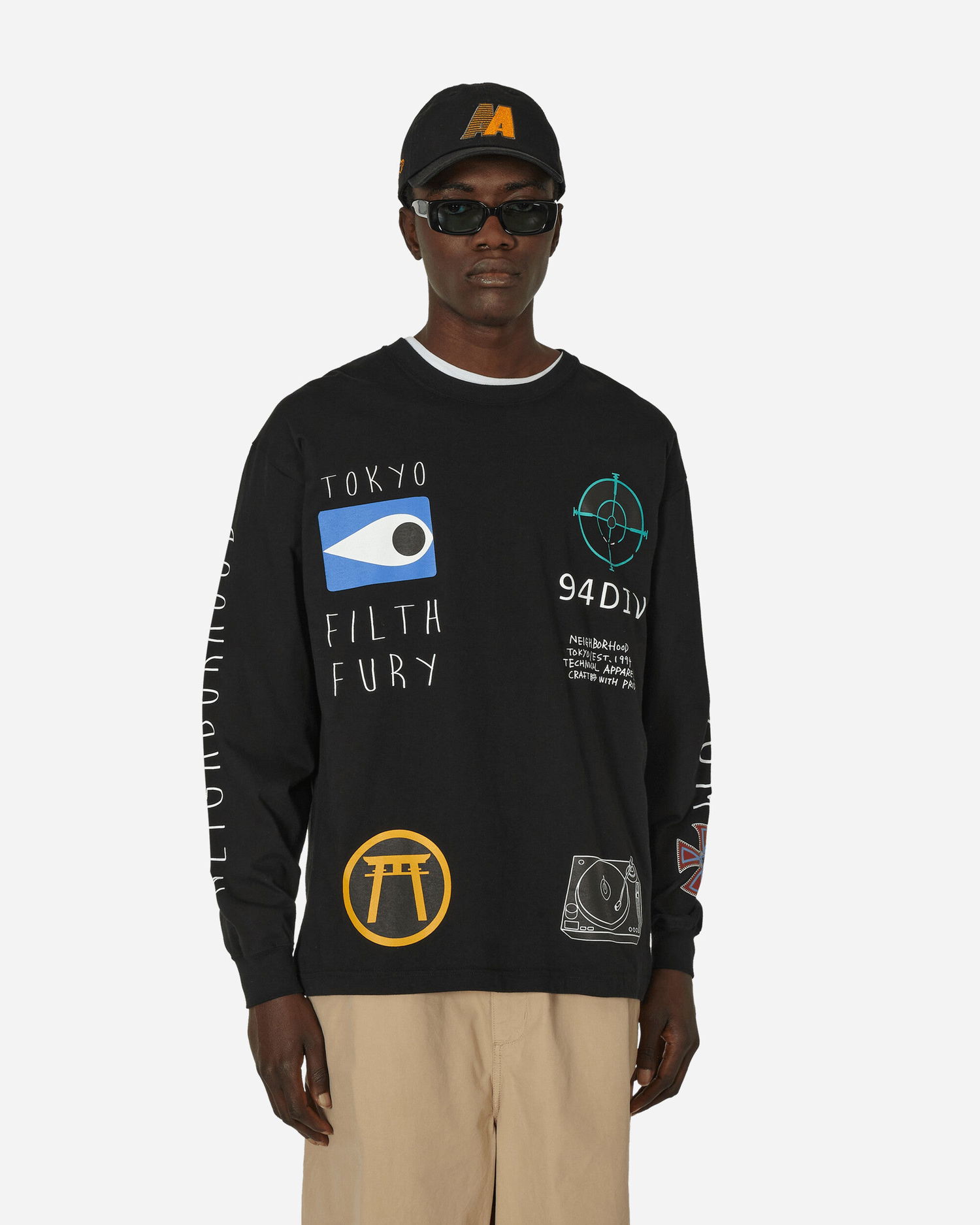 Tričko Neighborhood LS-10 Longsleeve T-Shirt Black Čierna | 241PCNH-LT10 BK, 1