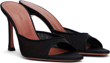 Doplnky Amina Muaddi Amina Muaddi Alexa Mesh Slipper 95 Heeled Sandals Čierna | ALEXA MESH SLIPPER, 3