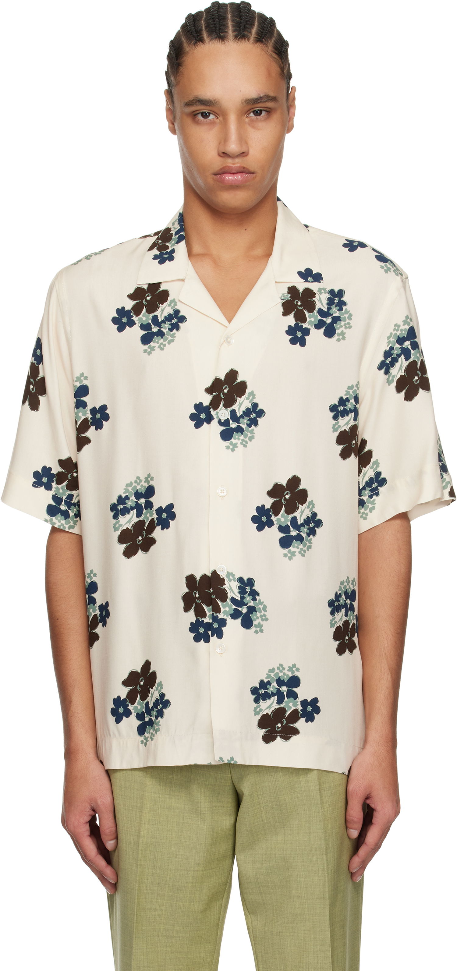 Košeľa Paul Smith Paul Smith Floral Print Regular Fit Shirt Béžová | M1R-905U-P02578-04, 0